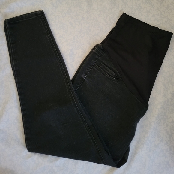 Time and Tru Women’s Maternity Skinny Jeans with Full Panel, M - Picture 1 of 5